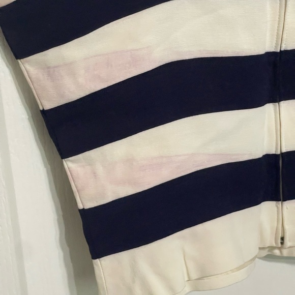 VINTAGE KARL LAGERFELD Neiman Marcus Blue White Striped Crop Bustier Nautical 40 - Picture 9 of 10